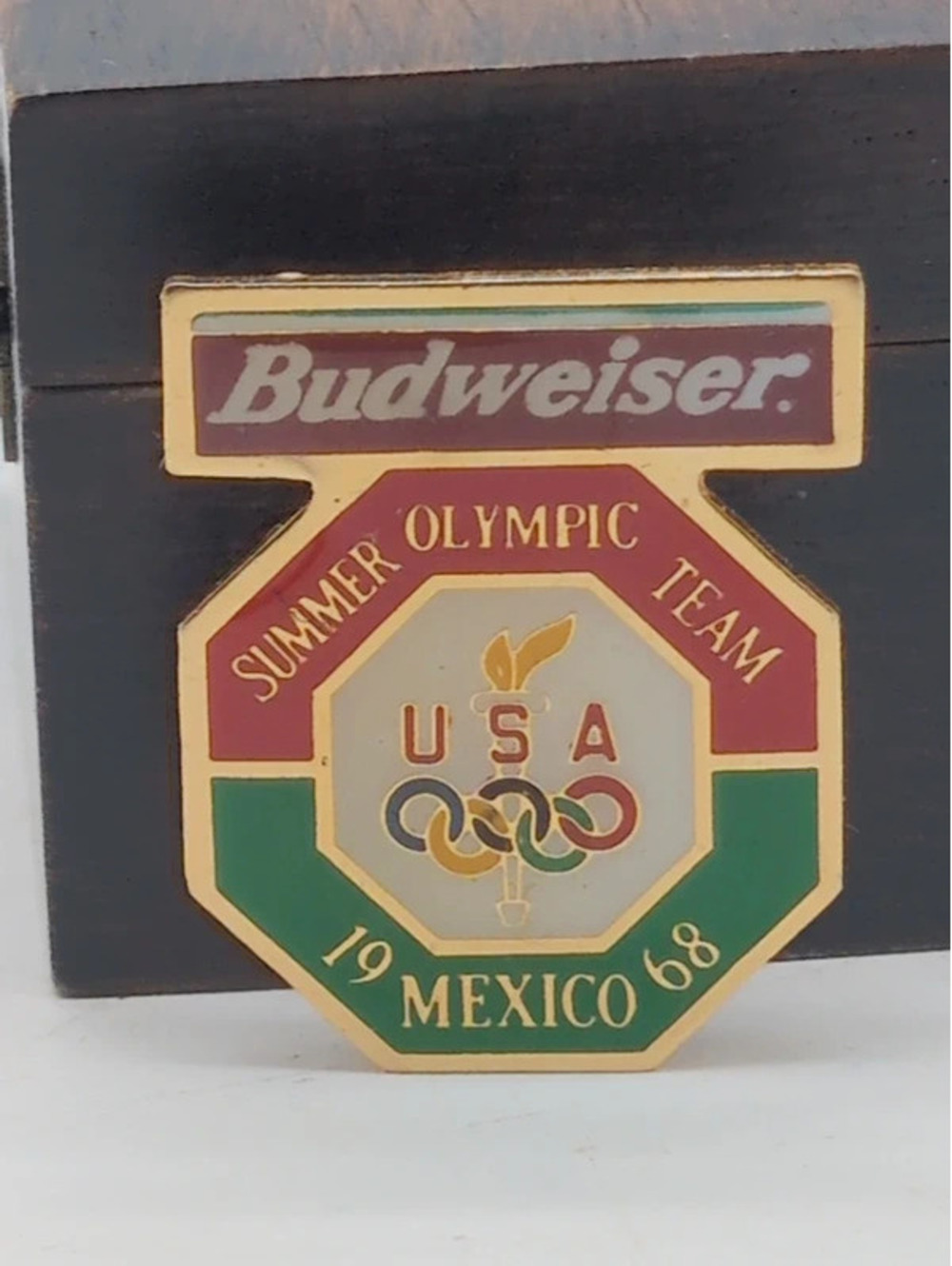 Vintage Budweiser 1968 Mexico Olympic Team Lapel Pin